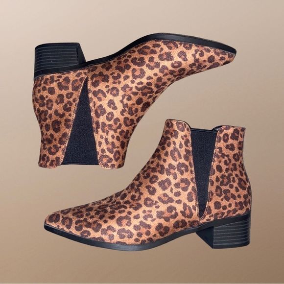 A.N.A a new approach. Block heel bootie cheetah/leopard print. Size: 6 - Picture 1 of 7
